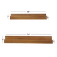 thumbnail image 3 of CosmoLiving by Cosmopolitan 24", 18"W 2-Tier Brown Wall Shelf with Lip (2 Count), 3 of 7