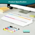 thumbnail image 3 of DOLLAR BOSS Glass Desktop Whiteboard with Storage, Desktop Dry Erase Glass Board Weekly Calendar, Work Desk Organizers, Deskboard Buddy Office Desk Accessories, White Board Desktop Office Supplies, 3 of 9