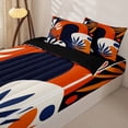 thumbnail image 3 of Homewish Palm Monstera Leaf Zipper Full Size Comforter Sets with Fitted Sheet and 2 Pillowcases,Cartoon Tropical Plant Zipper Bedding Set For Men Women,Reversible,4 Pieces, 3 of 7
