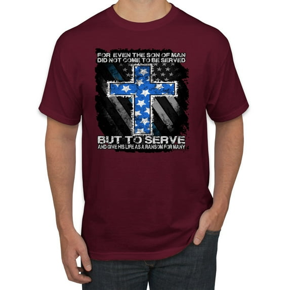 Wild Bobby, Didn't Come To Be Served Come to Serve, Inspirational/Christian, Men's Graphic Tees, Maroon, Medium