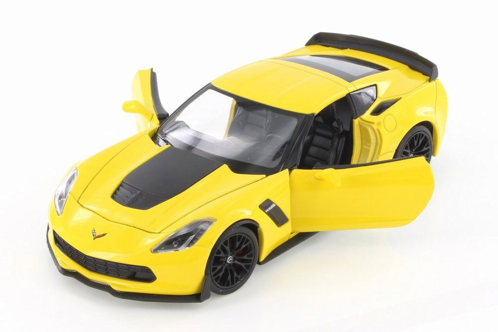 yellow corvette toy car