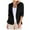 Black, variant on vigerkar 2025 Summer Linen Blazer Women Lightweight 3/4 Stretchy Ruched Sleeve Fully-Lined Casual Work Jacket with Pockets Green, XL