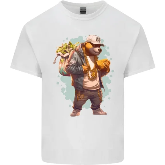 Hot Trending Gangster Bear With Loads of Money Cash Hustle T-Shirt Design Preview Only