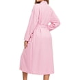 thumbnail image 5 of UVN Long Robes for Women Long Sleeve Kimono Bathrobe Waffle Knit Wrap Robe Soft Cozy Lightweight Sleepwear Nightgown with Pockets, 5 of 9