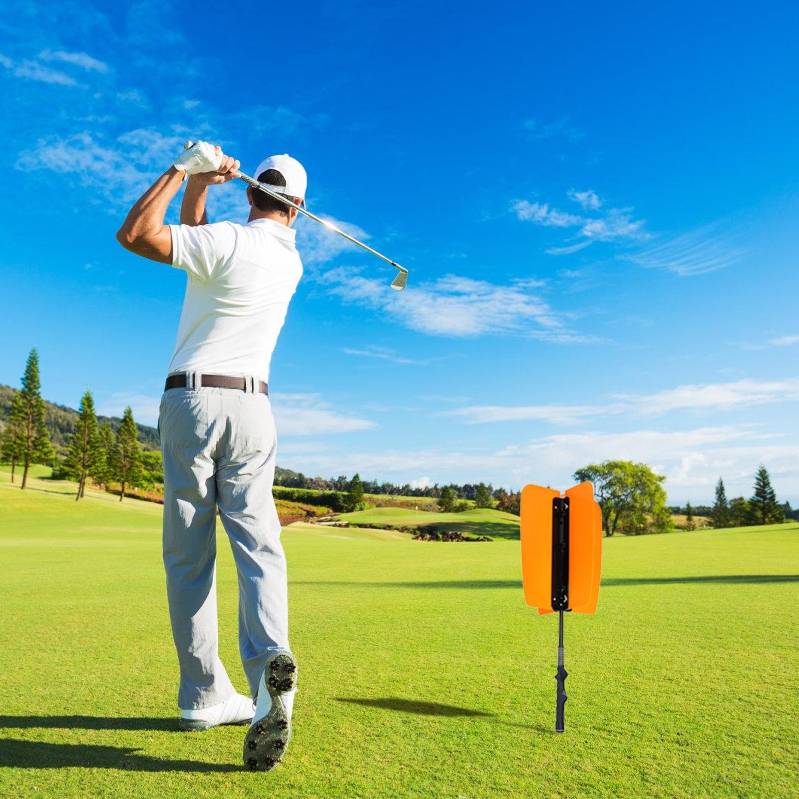 Golfs Propeller Fan Trainer Swing Winds Power Training Tool Golfs Swing Fan, Golfs Swing Trainer Aid with Nonslip Grip