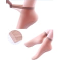 thumbnail image 3 of Women's 10 Pairs Silky Cotton Sole Sheer Ankle High Tights Hosiery Socks Black Beige, 3 of 7