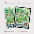 thumbnail image 2 of Fresh Herb Plant Pots on Tiled Shelves Folk Art Watercolour Painting Bright Kitchen Artwork Unframed Wall Art Print Poster Home Decor Premium, 2 of 5