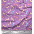thumbnail image 1 of Soimoi Rayon Crepe Fabric Dot,Leaves & Fox Animal Print Fabric by Yard 46 Inch Wide, 1 of 1
