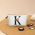 thumbnail image 4 of Alphabet Initial Cosmetic Bag, Travel and Daily Makeup Organizer, Durable Fabric, Personalized Gift for Women, Mom, Bridesmaid, Large Capacity for Lipstick, Keys, Toiletries, Stylish Storage, 4 of 6