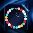 thumbnail image 2 of Collier Ras-du-Cou à Perles Épaisses en Résine Coloré Rose Marine Jaune Collier Statement Perlé pour Hommes Femmes, 2 of 5