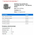 thumbnail image 2 of Distributor Cap and Rotor Kit - Compatible with 1961 - 1963 Mercury Meteor 1962, 2 of 2