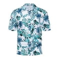 thumbnail image 2 of Leesechin Short Sleeve Shirts For Men Clearance Hawaiian Print Lapel Shirt 2X Green, 2 of 6