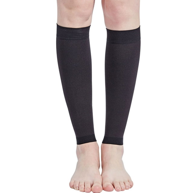 Calf Compression Sleeve for Men & Women 1 Pair Footless Compression Socks for Leg Support Splint Swelling Varicose Veins Maternity