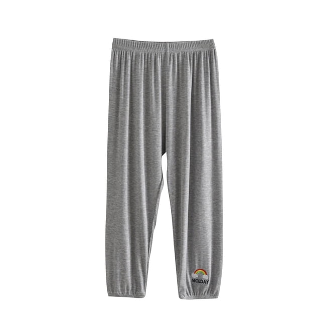 Odeerbi 2-8 Años Niñas Mallas de Algodón Mallas Elásticas Pantalones Capris Verano Pantalones Elásticos Transpirables