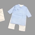 thumbnail image 4 of EnJoCho Toddler Casual Bodysuit Baby Boy Girl Button Solid Romper Jumpsuit Kimono Clothes Sleepwear Toddler Girl Trendy Clothing Casual Home Bodysuit, 4 of 4
