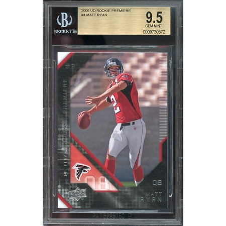 2009 Ud Football - 2008 ud rookie premiere #4 MATT RYAN atlanta falcons rookie card BGS 9.5