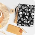 thumbnail image 3 of HELLHERO Book Sleeve Protector for Men, Book Carrying Case, Handle, Easy Carry Book Case for Notebook, Skull and Rose Print, 3 of 8