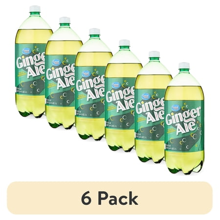 (6 pack) Great Value Caffeine-Free Ginger Ale, 2 Liter Bottle