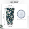thumbnail image 4 of Fotbe Lilies Flowers Pattern 20 oz Tumbler Stainless Steel Vacuum Insulated Coffee Ice Cup Double Wall Travel Flask Leak-proof Coffee Cup-Straw Three-piece Set, 4 of 8