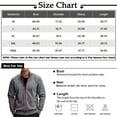 thumbnail image 3 of Men's Winter Zipper Knitted Sweater Long Sleeve Thin Velvet Top Jacket for Fall Casual Wear Christmas Gift,Dark Gray,2XL, 3 of 4