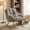 Taupe Corduroy, variant on Homy Casa Corduroy Rocking Accent Chair with Solid Wood Base, Lounge Chair for Living Room, Bedroom, Reading Corner