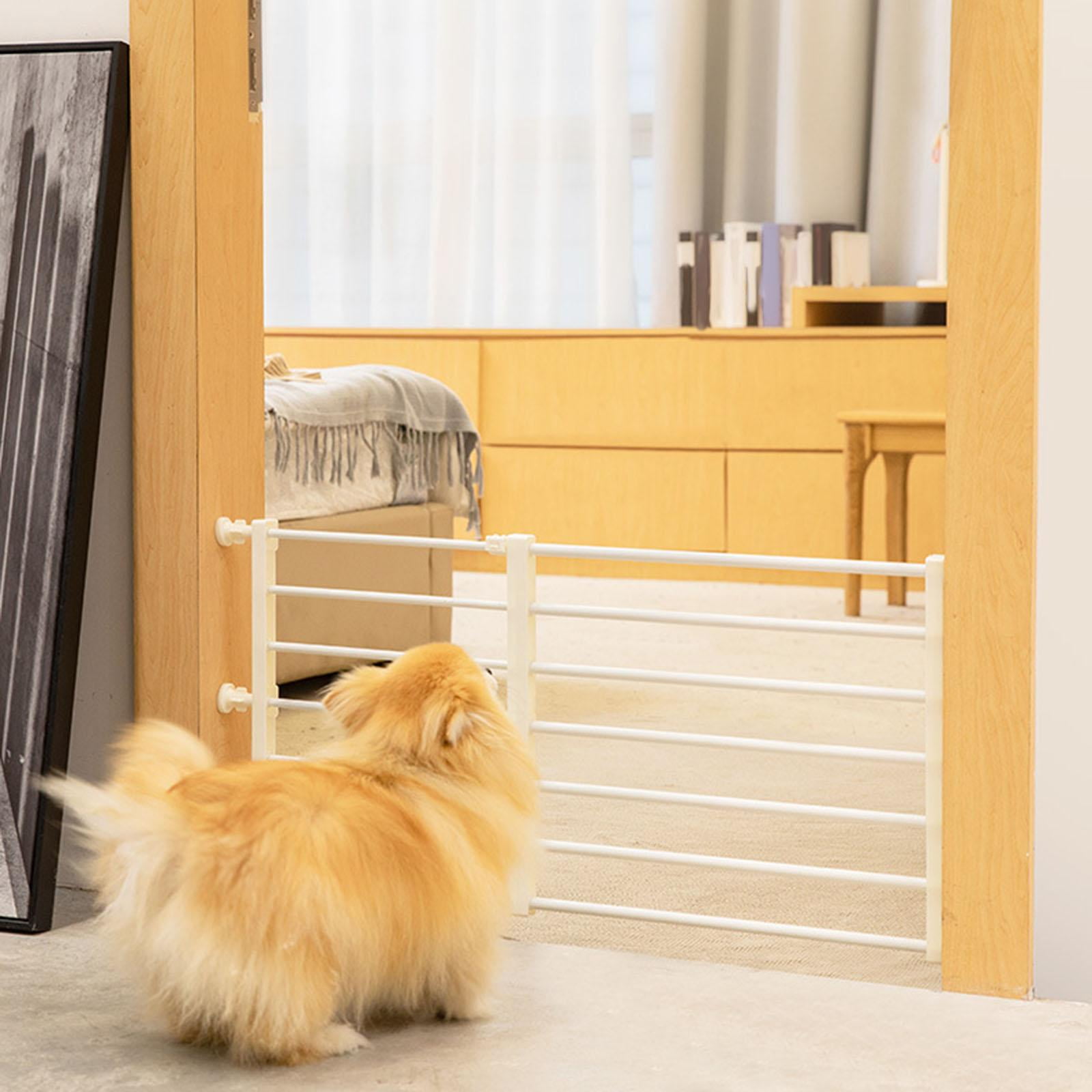 Portable Retractable Pet Dog Gate Door Fence Stair Gate Barrier, Adjustable for Patio Cat House Height 42cm