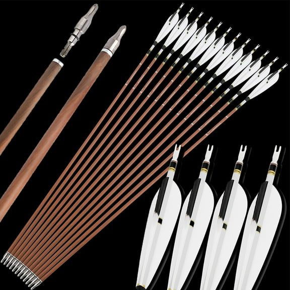 SHARROW 12X 31" Pure Carbon Arrows Archery SP340-600 Compound Recurve Bow Tips Hunting