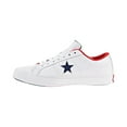 thumbnail image 4 of Mens Converse One Star Ox White Athletic Navy Enamel Red 160555C, 4 of 6