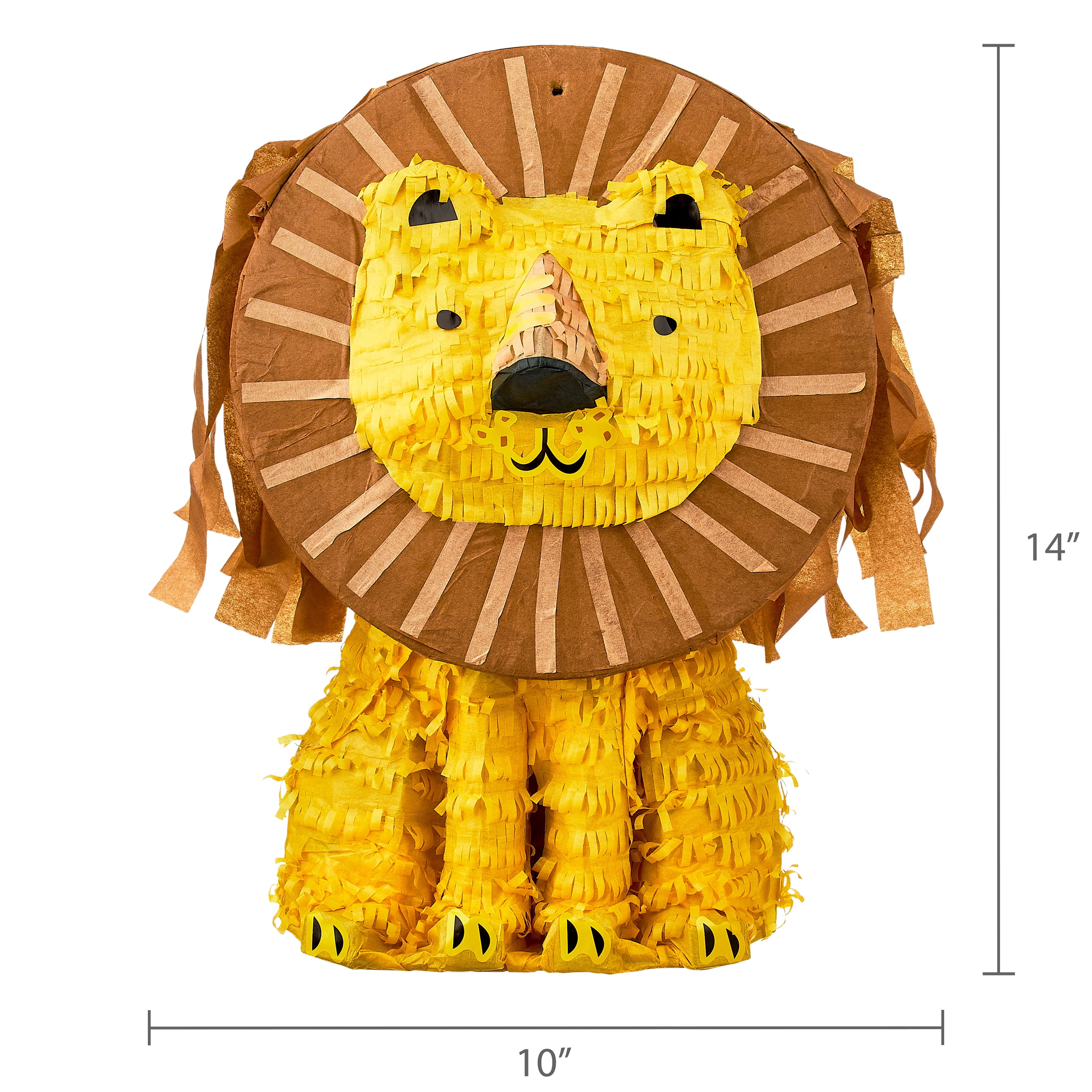 Yellow/Brown Lion Party Pinata, 10.25" x 15", by Way To Celebrate