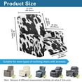 thumbnail image 3 of Renewold Black Cow Print Stretch Recliner Chair Cover Washable Couch Cover Recliner 4 Pieces Polyester Spandex Reclining Slipcover Furniture Protector for Reclining Sofa, 3 of 8