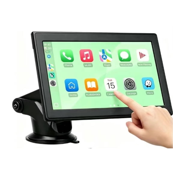 2026 Enhanced Carplay Screen for Car - 7" HD Portable Carplay & Android Auto with Bluetooth, HD Backup Camera, GPS Navigation, Siri, FM Radio, AUX, and Mirror Link – Compatible with All Vehicles