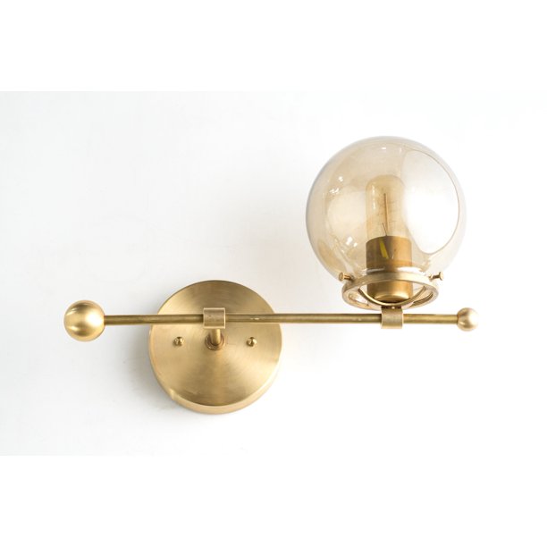 Mid Century Modern Wall Sconce Brass Edison Bulb Sconce Lights