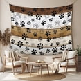 thumbnail image 2 of Brown Paw Print Large Tapestry for Bedroom Wall Hanging Tapestry,Vintage Farmhouse Country Wooden Grain Ceiling Backdrop Tapestries Poster Blanket Wall Decor for Teens Room Living Room 100" x 59", 2 of 8