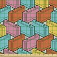 thumbnail image 2 of Ambesonne 90's Fabric by the Yard Upholstery, Colorful Video Game Cartridge, 10 Yards, Pastel Pink and Mustard, 2 of 5