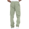 thumbnail image 3 of SDNall Men Solid Casual Multiple Pockets Outdoor Fitness Pants Cargo Pants Trousers, 3 of 9