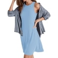 thumbnail image 5 of Sleeveless Solid Color Women Ribbed Mini Knit Tank Dress, 5 of 6