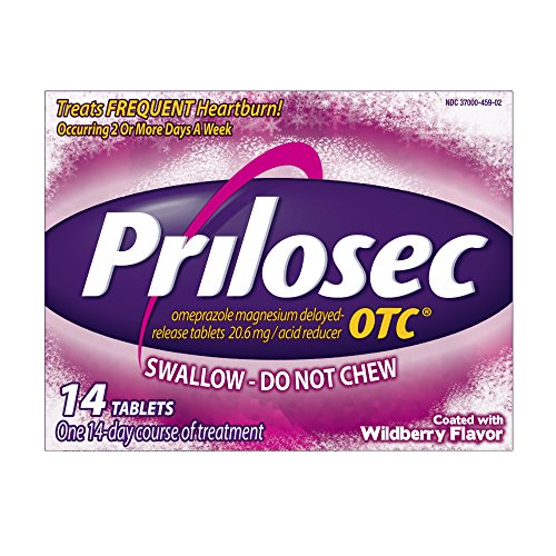 6 Pack Prilosec OTC Frequent Heartburn Medicine Wildberry Flavor 14