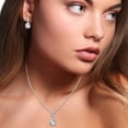 thumbnail image 3 of Set de joyas Nine West Crystal con forma de collar y pendientes plateados, 3 of 4