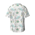thumbnail image 4 of Goofa Whale And Turtle Printed Men's Casual Short-sleeved Shirt,Lightweight Breathable Button-down,Summer Casual men's top,Versatile Fashion shirt-, 4 of 7