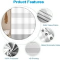 thumbnail image 4 of White Boho Stall 36x72 inches Shower Curtain Set for Bathroom Grey Stripe Lines Bathtub RV Room Partition Decoration Waterproof Fabric Shower Curtains with Hooks, 4 of 6