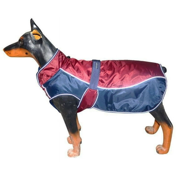 12 Inch Dog Winter Jacket, 420D Waterproof Turnout Blanket Coat, Medium Weight, Wind Resistant, Model 608EE03
