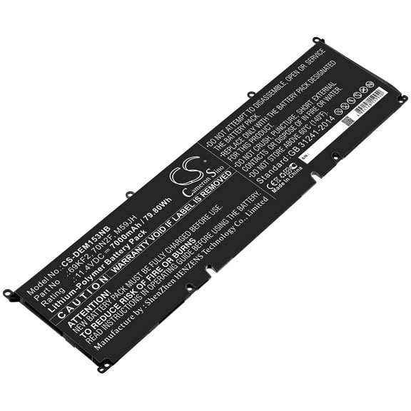 Szdcoo 69KF2, 70N2F, M59JH, 7000mAh Battery Replacement for DELL