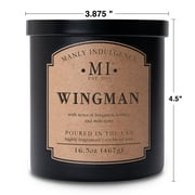 Manly Indulgence Wingman Scented Jar Candle - Classic Plus - 2 Wick - 16.5 oz - 60h Burn