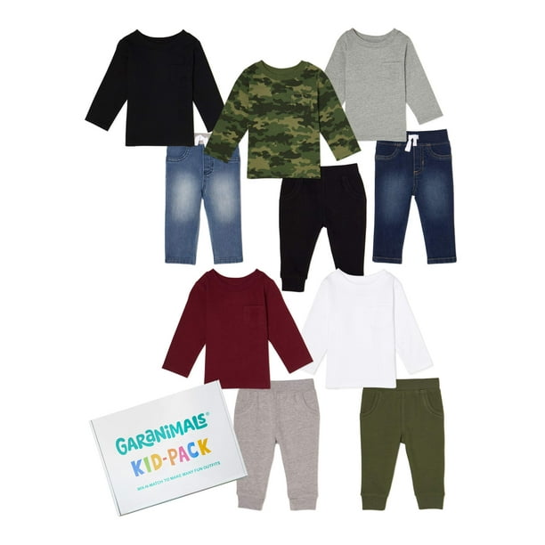 Garanimals Baby Boy Basics KidPack Gift Box, 10pc Set