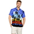 thumbnail image 7 of HAPPY BAY Men's Hawaiian Shirts Short Sleeve Button Down Shirt Men's Summer Shirts Casual Beach Holiday Hawaii Island Shirts for Men Funny L Palm Tree, Blue, 7 of 7