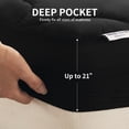 thumbnail image 5 of Sleep Zone Queen Mattress Pad, Cooling Mattress Topper, Quilted Fitted Mattress Cover, Machine Washable Mattress Protector, Soft Fluffy Down Alternative, Deep Pocket 8~21 inch (Black, Queen), 5 of 7