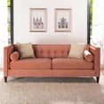 thumbnail image 4 of Jack Tufted Tuxedo Sofa Double Cushion, Orange, 4 of 13