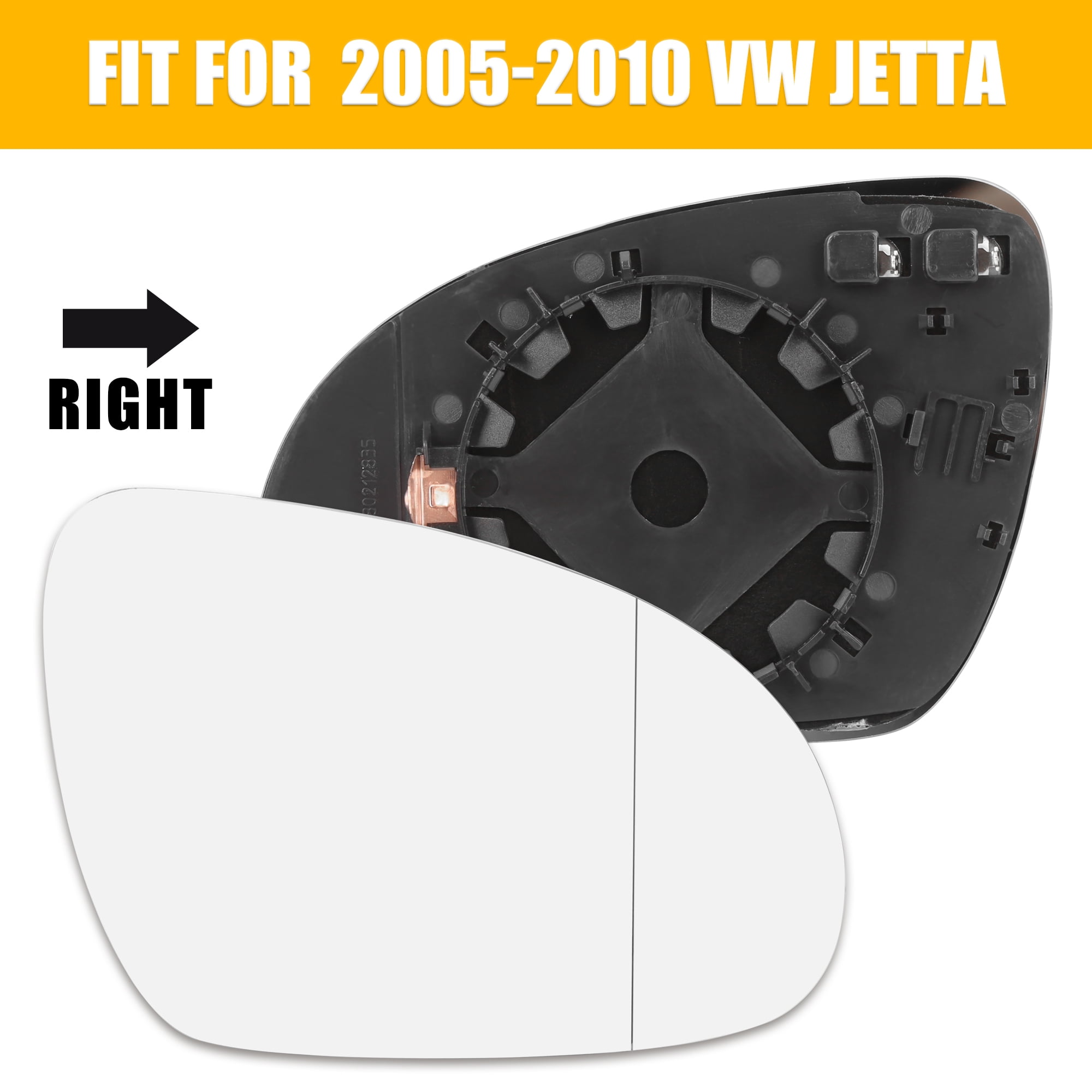 Unique Bargains Car Mirror Glass Heated Backing Plate RH Rearview Mirrors