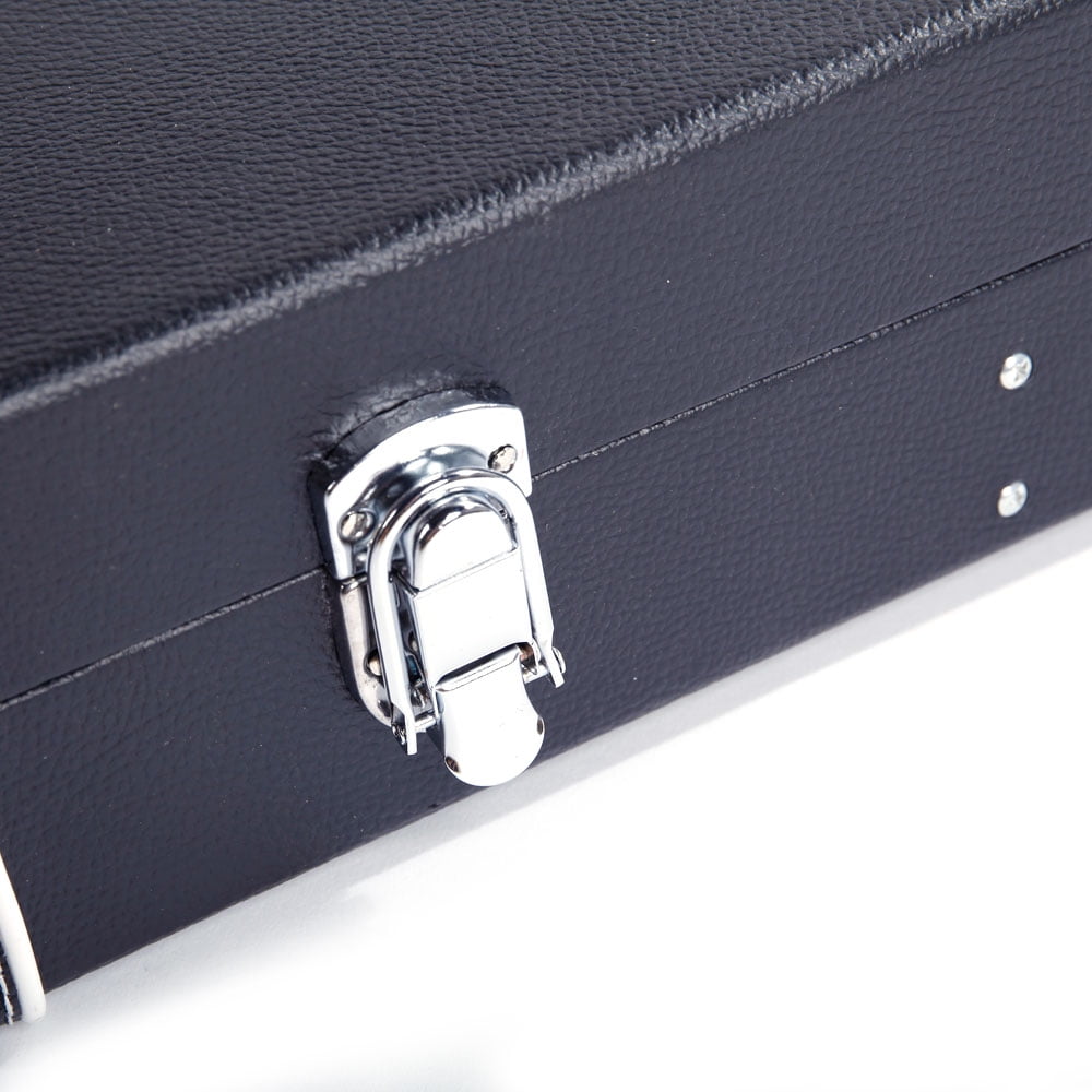 Glarry High Grade Electric Guitar Square Hard Case Flat,Black