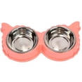 thumbnail image 4 of Cheers.US Double Dog Cat Bowls Premium Stainless Steel Pet Bowls No-Spill Resin Station, Food Water Feeder Cats Small Dogs, 4 of 6